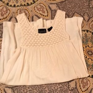 Cream baby doll tank